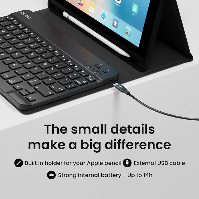 Alt view image 5 of 7 - iPad 9th Generation Case With Keyboard 10.2"- 9th Generation iPad Case With Keyboard - Premium iPad Keyboard Case 9th Generation for iPad 9th/8th/7th Gen, 10.2 Inch iPad Case With Keyboard - Black