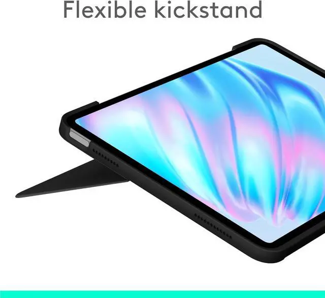 Alt view image 2 of 7 - Combo Touch iPad Air 11-inch (M2) (2024), iPad Air (4th & 5th gen - 2020, 2022) Keyboard Case - Detachable backlit keyboard with kickstand - Midnight Black