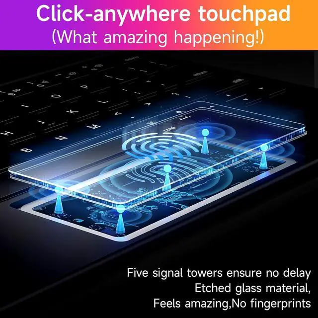 Alt view image 5 of 7 - Keyboard Case for iPad Air 11 inch 2024 (M2)&iPad Pro 11 Inch (4th/3rd/2nd/1st) Gen 2022,iPad Air 5th&4th Generation Case with Keyboard,Magic-Stand, Multi-Touch Trackpad,7 Colors Backlight,Black