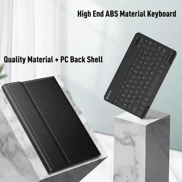 Alt view image 6 of 7 - Keyboard Case for Samsung Galaxy Tab A9 Plus/A9+ 5G 11 Inch 2023 Model (SM-X210/X216/X218), Slim Lightweight Stand Cover with Magnetically Detachable Wireless Bluetooth Keyboard, Black