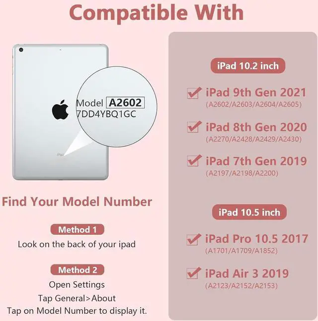 Alt view image 2 of 7 - For iPad 9th Generation Keyboard Case 10.2"2021/(8th Gen) 2020/(7th Gen)2019,7 Colors Backlit Keyboard Case for iPad 10.2" /iPad Air 3 10.5"(3rd Gen)/iPad Pro 10.5" with Pencil Holder(Champagne)