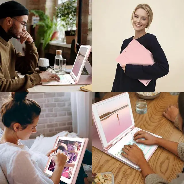 Alt view image 7 of 7 - For iPad 9th Generation Keyboard Case 10.2"2021/(8th Gen) 2020/(7th Gen)2019,7 Colors Backlit Keyboard Case for iPad 10.2" /iPad Air 3 10.5"(3rd Gen)/iPad Pro 10.5" with Pencil Holder(Champagne)