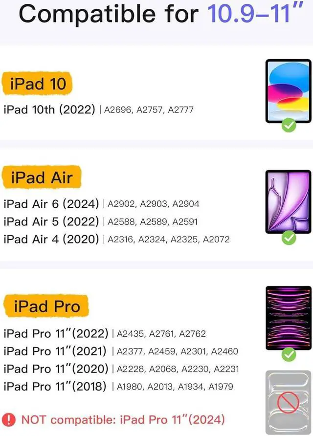 Alt view image 2 of 7 - Inateck iPad 10th Gen Case with Keyboard, Ultralight iPad Keyboard Case for iPad 10 Gen 2022,iPad Air 6 2024 11",iPad Air 5/4(2022/2020)10.9",iPad Pro 11 4/3/2/1,QWERTY,with Pencil Holder,BK2007 Gray