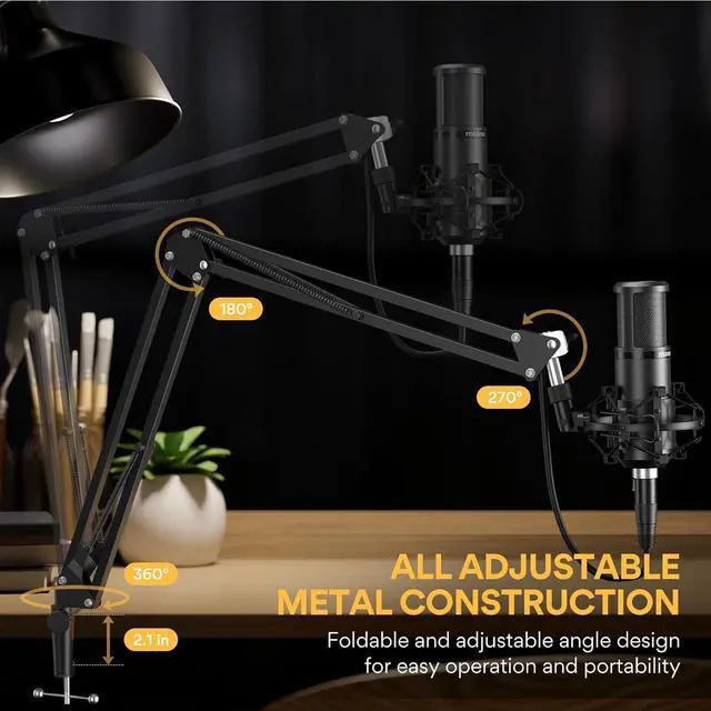 Alt view image 6 of 7 - MAONO XLR Condenser Microphone, Professional Cardioid Studio Recording Mic for Streaming, Podcasting, Singing, Voice-Over, Vocal, Home-Studio, YouTube, Skype, Twitch (PM320S)