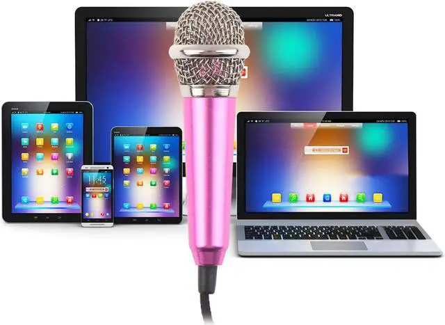 Alt view image 6 of 7 - 4Pcs Mini Microphone with Omnidirectional Stereo Mic for Voice Recording, Portable Microphone Chatting and Singing Compatible with Smartphone