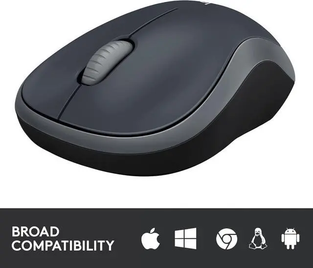 Alt view image 5 of 7 - Logi tech M185 Wireless Mouse, 2.4GHz with USB Mini Receiver, 12-Month Battery Life, 1000 DPI Optical Tracking, Ambidextrous PC/Mac/Laptop - Swift Gray