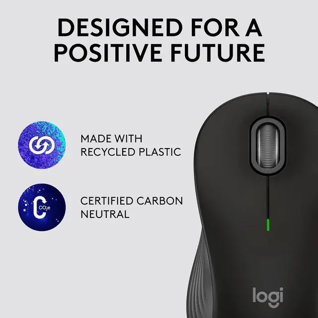 Alt view image 5 of 7 - Logi tech Signature M550 L Full Size Wireless Mouse - for Large Sized Hands, 2-Year Battery, Silent Clicks, Bluetooth, Multi-Device Compatibility - Black