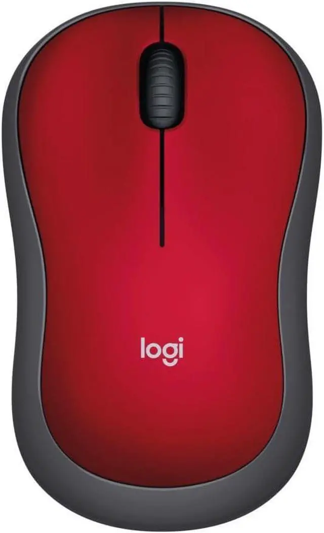 Alt view image 2 of 6 - Logi tech M185 Wireless Mouse, 2.4GHz with USB Mini Receiver, 12-Month Battery Life, 1000 DPI Optical Tracking, Ambidextrous, Compatible with PC, Mac, Laptop - Red