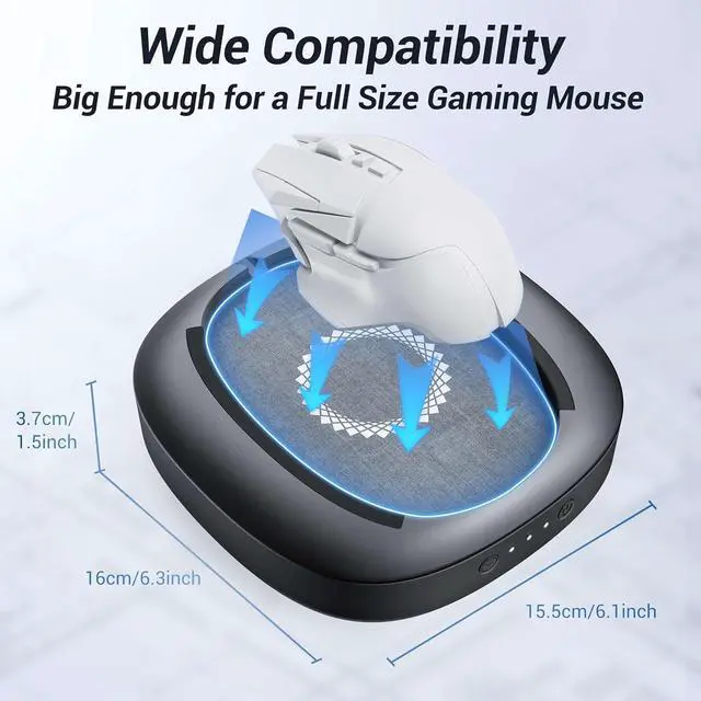 Alt view image 6 of 7 - Mouse Mover with Adjustable Interval Timer and Ultra-Silent Motor, Mouse Jiggler Simulates Real Mouse Movement, No Need Software, Mouse Jiggers for Keeping Computer Awake(Black)