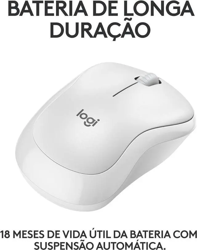 Alt view image 4 of 7 - Logi tech M240 Silent Bluetooth Mouse, Wireless, Compact, Portable, Smooth Tracking, 18-Month Battery, for Windows, macOS, ChromeOS, Compatible with PC, Mac, Laptop, Tablets - Off White