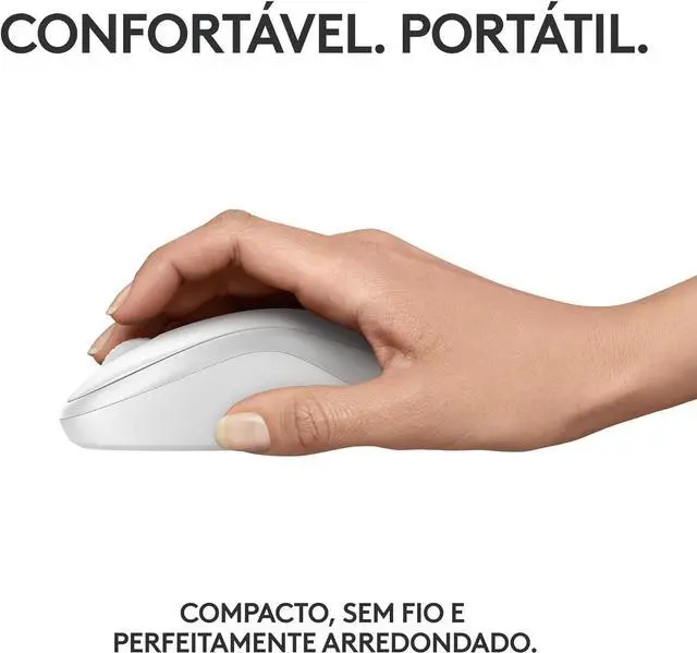 Alt view image 5 of 7 - Logi tech M240 Silent Bluetooth Mouse, Wireless, Compact, Portable, Smooth Tracking, 18-Month Battery, for Windows, macOS, ChromeOS, Compatible with PC, Mac, Laptop, Tablets - Off White