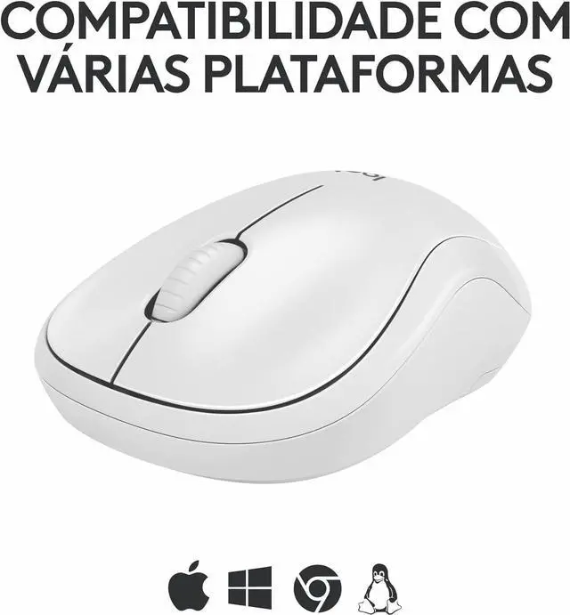 Alt view image 6 of 7 - Logi tech M240 Silent Bluetooth Mouse, Wireless, Compact, Portable, Smooth Tracking, 18-Month Battery, for Windows, macOS, ChromeOS, Compatible with PC, Mac, Laptop, Tablets - Off White