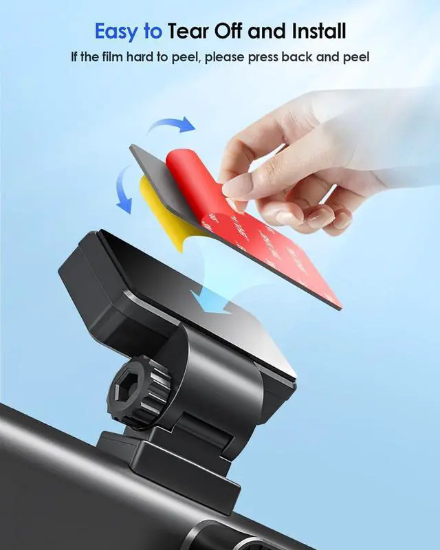 Alt view image 7 of 7 - 4Pcs Adhesive Sticky Pads for Dash Cam, 3M VHB Square Heat Resistant Double-sided Sticker Replacement Fit for Windshield Dashcam Mount, 2.83" Car Windscreen Window Glass Mounting Tape Glue Strip