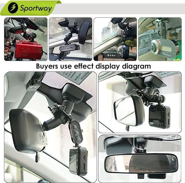 Alt view image 7 of 7 - S80 Dash Cam mount, Dash Cam Mirror Mount Holder with 16pcs Joints for Rove APEMAN CHORTAU Roav Nexar  YI Z-Edge Old Shark KDLINKS Crosstour VANTRUE GoPro... 99% Car Dash Cameras DVR GPS