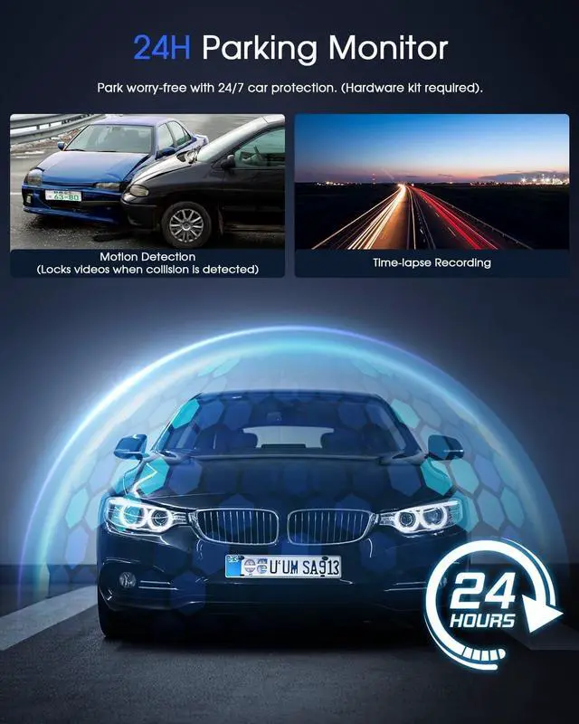 Alt view image 6 of 7 - Dash Cam WiFi 2K, Car Camera with APP, External GPS, Front Dash Camera for Cars, Mini Dashcams, WDR Night Vision, 24H Parking Monitor, Loop Recording, G-Sensor