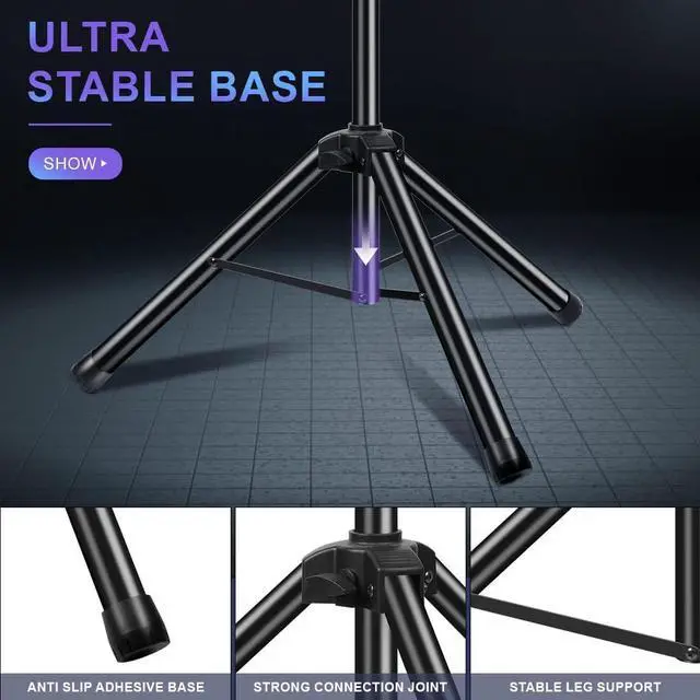 Alt view image 5 of 6 - DJ Light Stand Heavy Duty Par Can Tripod T-Bar Stage Lights Stand Adjustable 39-100 Inch DJ Lighting Tripod Mount