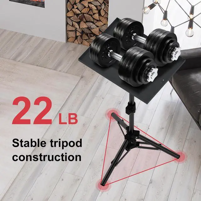 Alt view image 5 of 7 - Projector Stand Tripod from 24" to 68",Portable Laptop Tripod Stand Adjustable Height,Laptop Floor Stand for Office Home Stage Studio DJ Racks Holder Mount