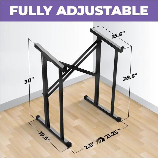 Alt view image 2 of 6 - Liquid Stands Portable Audio Mixer Stand - Angled Foldable & Adjustable Studio Music Mixer Synth, MPC Stand For Drum Machines, DJ Turntables, Audio Rack Music Equipment & More