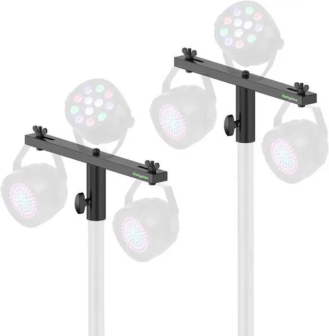 Main image of DJ Lighting Bar T-Bar Lighting Extension Cross Bar Mount 3 lights for Tripod Speaker Stand DJ Lighting Tripod Mount