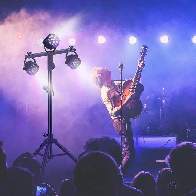 Alt view image 6 of 7 - DJ Lighting Bar T-Bar Lighting Extension Cross Bar Mount 3 lights for Tripod Speaker Stand DJ Lighting Tripod Mount