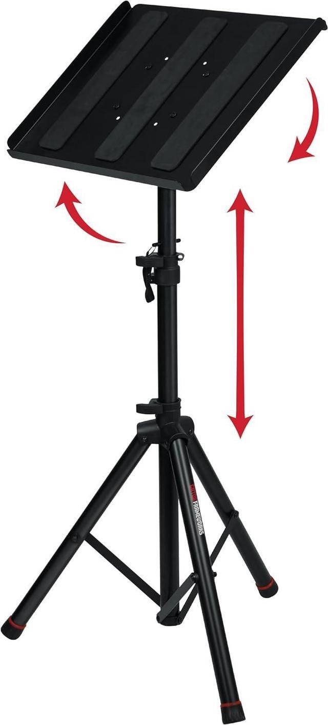 Main image of Frameworks Heavy Duty Deluxe Adjustable Multi-Media Gear Stand Featuring 100x100 Vesa Mounting Brackets | Ideal for Laptops and more; Min/Max Height - 36"/48" (GFW-UTL-MEDIATRAY2)