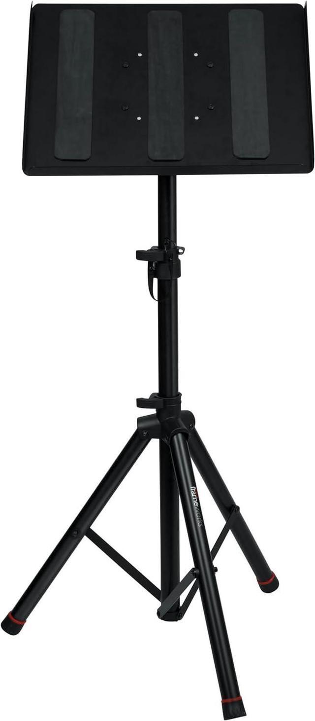 Alt view image 7 of 7 - Frameworks Heavy Duty Deluxe Adjustable Multi-Media Gear Stand Featuring 100x100 Vesa Mounting Brackets | Ideal for Laptops and more; Min/Max Height - 36"/48" (GFW-UTL-MEDIATRAY2)