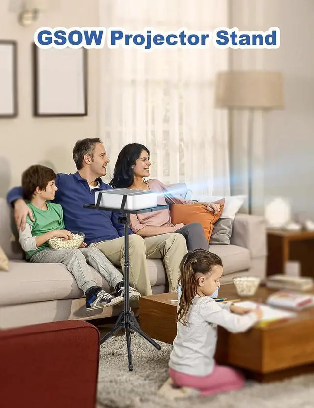 Alt view image 2 of 7 - Projector Stand Tripod, Adjustable Height 26 to 38 Inch Laptop Tripod, Floor Standing Laptop Stand, Foldable Tripod for Projector with Carry Bag, Portable Podium Stand for Office, Home, Stage, DJ