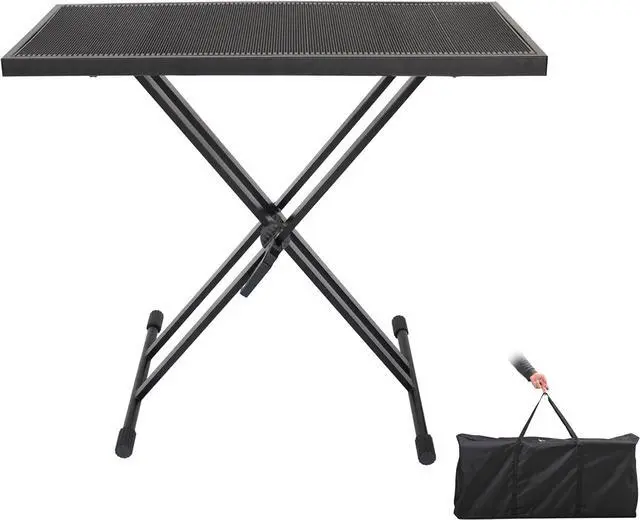Main image of Portable DJ Table Stand DJ Controller Stand DJ Desk DJ Booth Adjustable Height DJ Stand For Laptop/Synth DJ Mixer Stand with Braced Keyboard Stand w/35 x 17.3 Table Top and Travel Bag