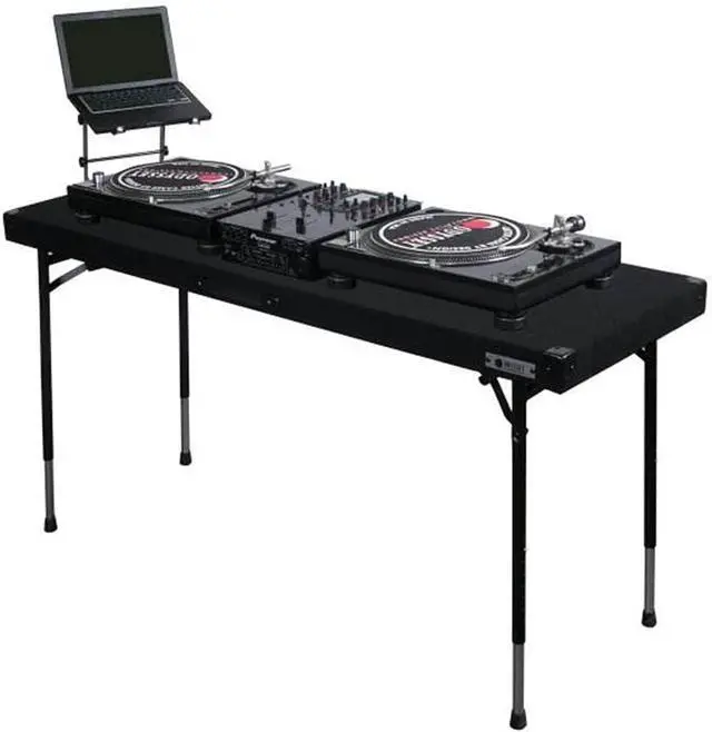 Alt view image 4 of 6 - CTBC2060 Carpeted Folding Dj Table with Adjustable Leg System