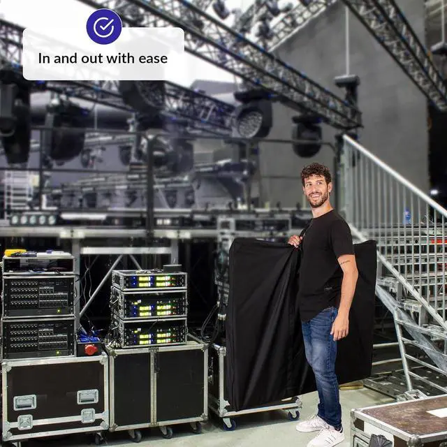 Alt view image 5 of 7 - DJ Booth Stand | DJ Booth Table | Portable DJ Booth for The Ultimate Party | Foldable DJ Stand | Optimal Tablespace for All Your DJ Equipment | DJ Stand with Black Table