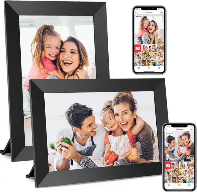 Main image of 10.1 Inch WiFi Digital Picture Frame, 1280x800 HD IPS Touch Screen Photo Frame Electronic, 32GB Memory, Auto-Rotate, Wall Mountable, Share Photos/Videos via  App from Anywhere 2 Pack