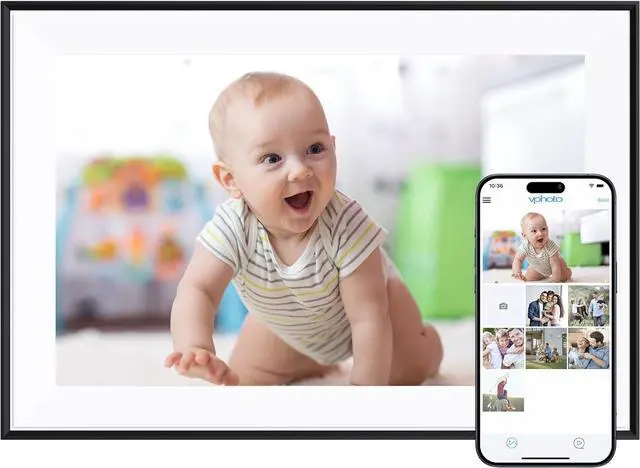 Main image of 10.1' WIFI Digital Picture Frame - 1280*800 HD IPS Touch Screen Digital Photo Frame Display, Auto-Rotate, Share Photos/Videos Instantly via Free App Best Gifts for Birthday, Wedding, Mom