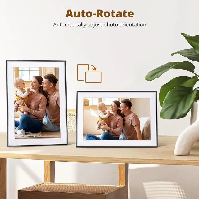 Alt view image 5 of 7 - 10.1' WIFI Digital Picture Frame - 1280*800 HD IPS Touch Screen Digital Photo Frame Display, Auto-Rotate, Share Photos/Videos Instantly via Free App Best Gifts for Birthday, Wedding, Mom