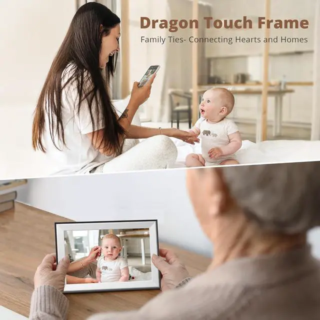 Alt view image 3 of 7 - 10.1' WIFI Digital Picture Frame - 1280*800 HD IPS Touch Screen Digital Photo Frame Display, Auto-Rotate, Share Photos/Videos Instantly via Free App Best Gifts for Birthday, Wedding, Mom