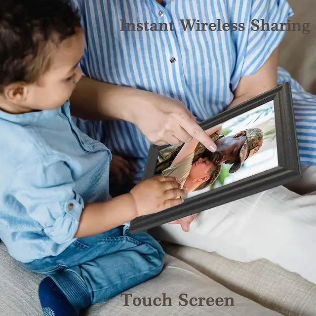 Alt view image 5 of 7 - Digital Picture Frame WiFi 10.1 inch HD 1280x800 Digital Photo Frame Touch Screen IPS Display 16GB Storage Automatic Rotation with iOS and Android Free App for Mom for Grandparents Gift Black