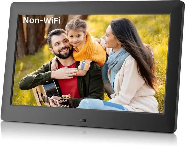 Main image of 10.1 Inch USB Digital Picture Frame, Non-WiFi SD Card Smart Photo Frames IPS Screen HD Display with Remote Control, Support Video and Music, Slideshow, Wall Mountable, Easy to use for Seniors