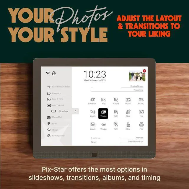 Alt view image 7 of 7 - 10 inch Digital Frame WiFi | Free Unlimited Cloud Storage | Motion Sensor | Highly giftable for Grandparents | IPS Display | Easy Setup Digital Photo Frame | Electronic Picture Frame