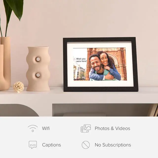 Alt view image 3 of 7 - Gallery 10.1 WiFi Digital Photo Frame | Send Photo or Video from Phone to Digital Picture Frame with Free  Frame App | End-to-End Encryption | Midnight Black