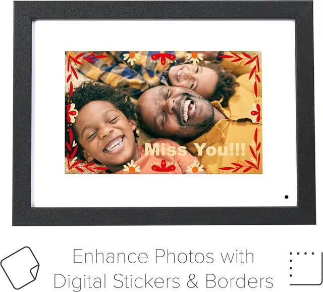 Alt view image 4 of 7 - Gallery 10.1 WiFi Digital Photo Frame | Send Photo or Video from Phone to Digital Picture Frame with Free  Frame App | End-to-End Encryption | Midnight Black