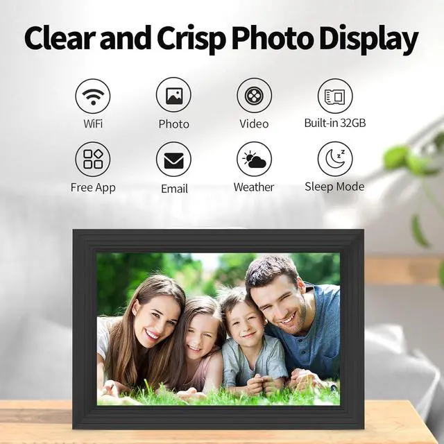 Alt view image 4 of 7 - 10.1 Inch Smart WiFi Digital Picture Frame 1280x800 IPS Touch Screen Digital Photo Frame, Auto-Rotate, Built in 32GB Memory, Share Moments Instantly via Free App or Email from Anywhere