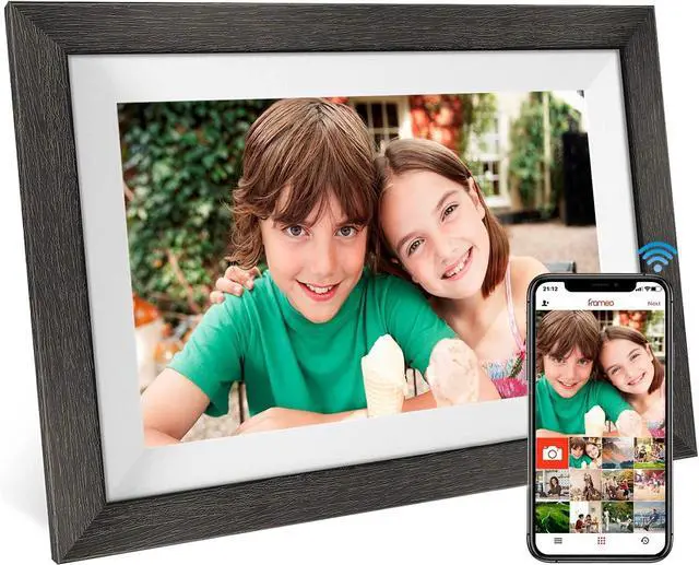Main image of 10.1 Inch WiFi Digital Picture Frame1280 * 800IPS HD Cloud Smart Digital Photo Frame,32GB Storage, Wall Mountable, Auto-Rotate,Easy to Share Photos or Videos via  APP Wood Frame