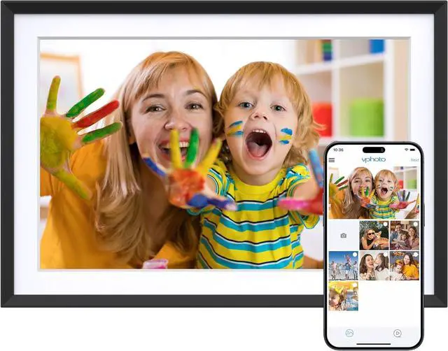 Main image of 10.1' WIFI Digital Picture Frame - 1280*800 HD IPS Touch Screen Digital Photo Frame Display, Auto-Rotate, Share Photos/Videos Instantly via Free App Best Gifts for Birthday, Wedding, Mom