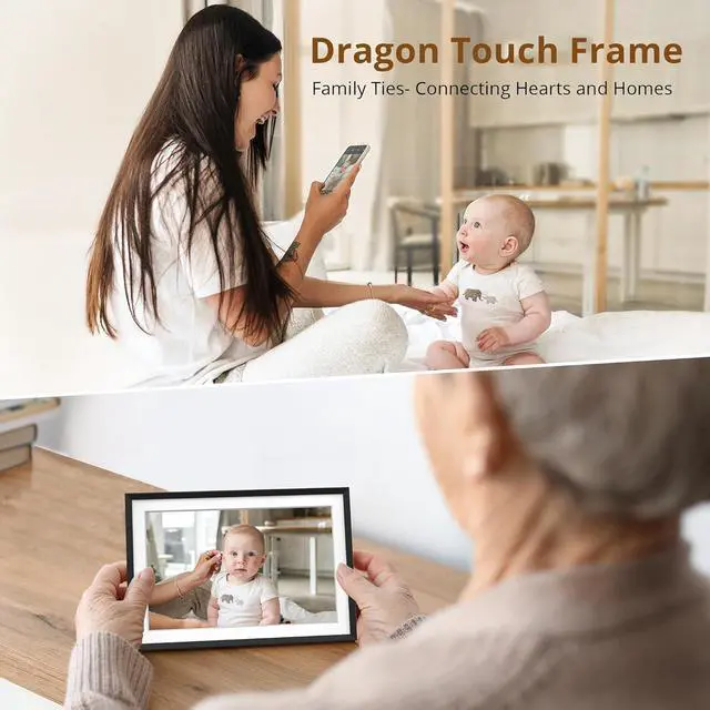 Alt view image 3 of 7 - 10.1' WIFI Digital Picture Frame - 1280*800 HD IPS Touch Screen Digital Photo Frame Display, Auto-Rotate, Share Photos/Videos Instantly via Free App Best Gifts for Birthday, Wedding, Mom