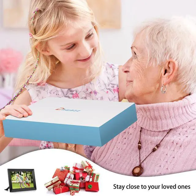 Alt view image 7 of 7 - 10.1 Inch WiFi Digital Photo Frame with IPS Touch Screen HD Display, Easy to Send Picture and Video Remotely via APP from Anywhere, 16GB Large Storage, Auto Rotate, Slideshow, Wall Mountable