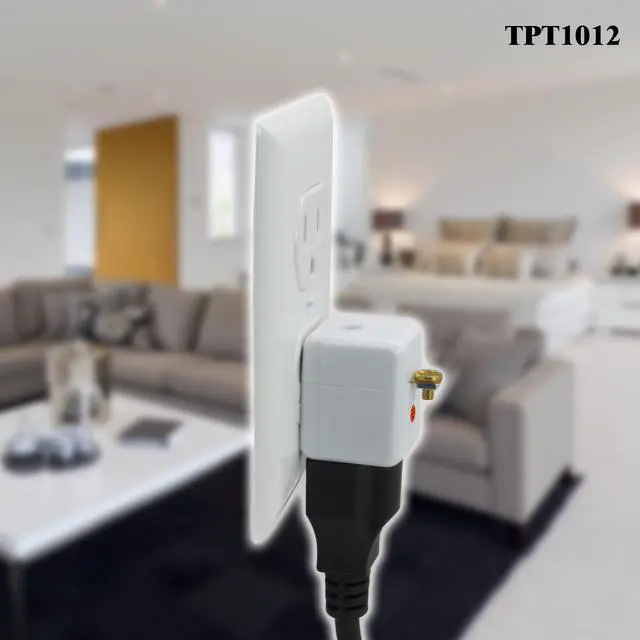 Alt view image 2 of 4 - 3-2 Prong Grounding Angle Adapter, 15Amp 125Volt AC, 3 Prong to 2 Prong Angle Adapter Converter, Wall Outlet Plug for Household Appliances, White, 3 Pack