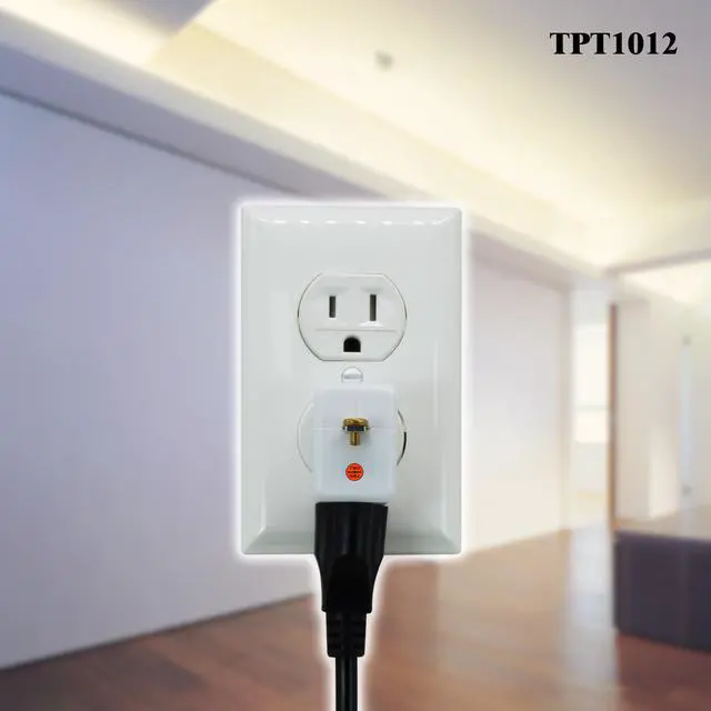 Alt view image 4 of 4 - 3-2 Prong Grounding Angle Adapter, 15Amp 125Volt AC, 3 Prong to 2 Prong Angle Adapter Converter, Wall Outlet Plug for Household Appliances, White, 3 Pack