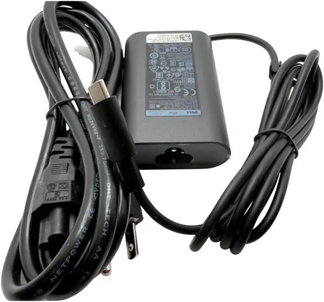 Alt view image 3 of 4 - Dell 45W USBC Type C Original charger for Dell XPS 12 XPS 13 9360 9365 9370 9333 9380 7390 Latitude 7275 7370 5175 5285 5290-2in1 7390-2in1, LA45NM150, 0HDCY5