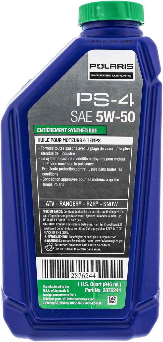 Polaris PS-4 Full Synthetic 5W-50 4-Cycle Engine Oil 1QT 2876244