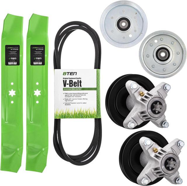 8TEN Deck Rebuild Kit for Cub Cadet White Outdoor 42 inch RZT42 ZT-17 ZT-42  Zero Turn Blade Spindle Belt Idler