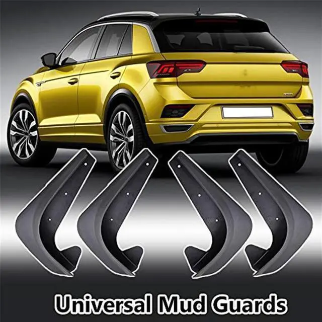 Alt view image 6 of 6 - Furulu 4 Pcs EVA Plastic Car Fender Mud Flap Splash Guard Protector Mudgurad Black